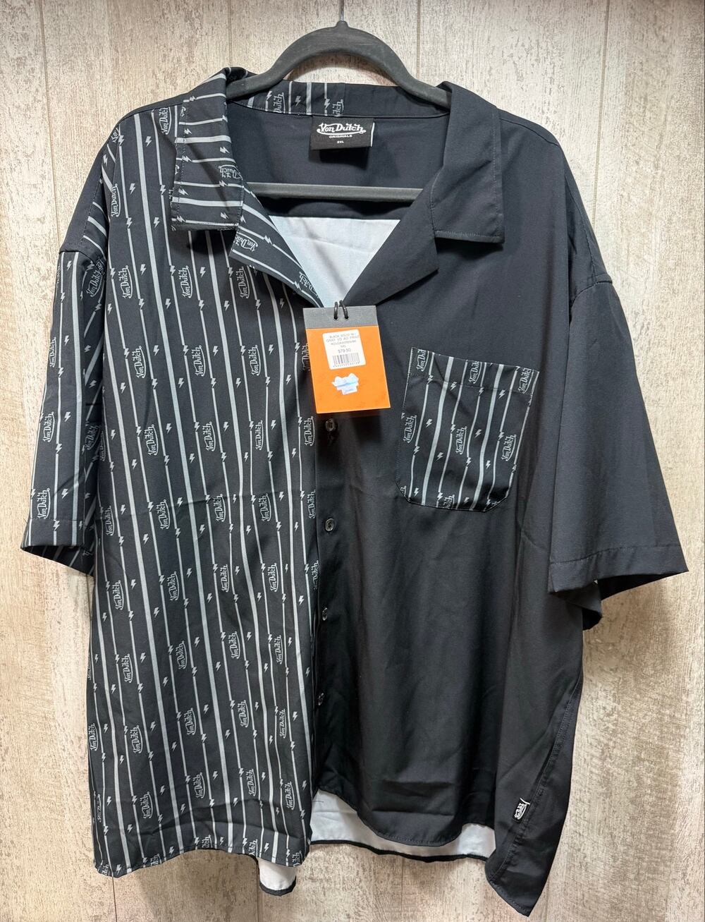 Von Dutch Originals Mechanic Shirt Men’s XXL NWT Black Streetwear MSRP $79.50